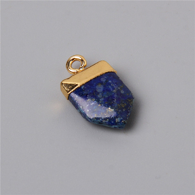 Natural Green Blue Yellow Stone Pendants Charm for Making Jewelry Necklace Earring Bracelets Women Men Diy Handmade 10x18mm
