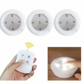 

Cabinet light LED blister card Wireless remote control pat light Touch illumination Car interior lights Home creative gifts