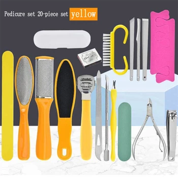

pedicure set 20 Pcs / Set Professional Exfoliating Manicure Feet Care Set Remove Dead Hard Skin Callus Scraper Pedicure Tools