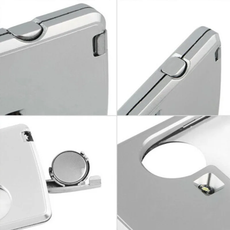 Handheld LED Magnifier Portable 3X 6X Magnifying Glass Ultra-thin Acrylic Len Magnifying Glass with Led Light Jewelry Loupe