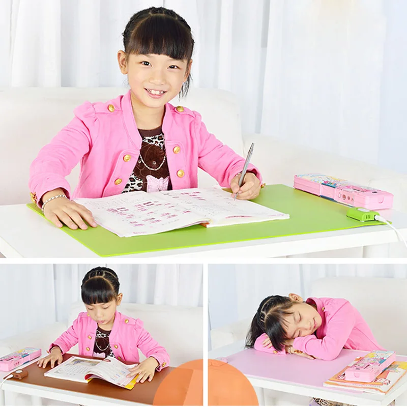 

Winter Warmer Office Table Computer Mouse Pad PU Waterproof Desk Keyboard Mat Game Electric Heating Pads US Plug OUJ99