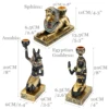 Resin Figurines Candleholder Retro Ancient Egyptian Goddess Sphinx Anubis Shape Candlestick Crafts Home Decorative Ornaments ► Photo 2/6