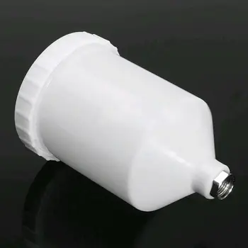 

2pcs Paint Cup Pot SprayGun Plastic Air Feed Fast Mover Threaded White