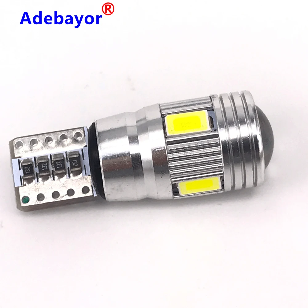 100 шт. T10 W5W 194 5630 Светодиодный автомобильный светильник 6 SMD HID CANBUS без ошибок автомобильный боковой светильник на танкетке светильник номерного знака потолочный светильник