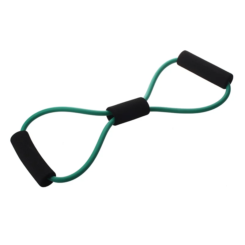 SEWS Resistance Bands Tube Workout Exercise for Yoga 8 Type Green