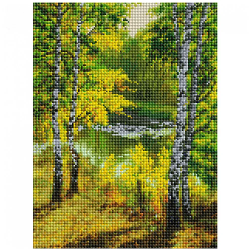 Алмазная мозаика на подрамнике Белоснежка. Подмосковье. 30*40