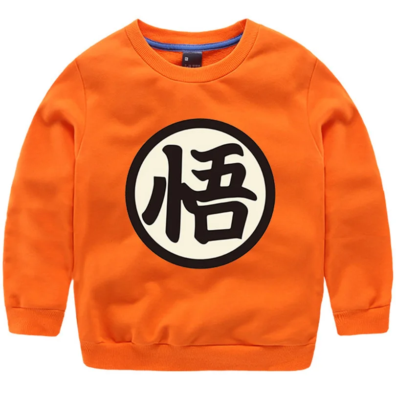 Goku косплей костюм толстовки хлопковые зимние Демисезонный детские толстовки с капюшоном с рисунком из аниме «Жемчуг дракона» свитер с длинными рукавами на Хэллоуин, Топ