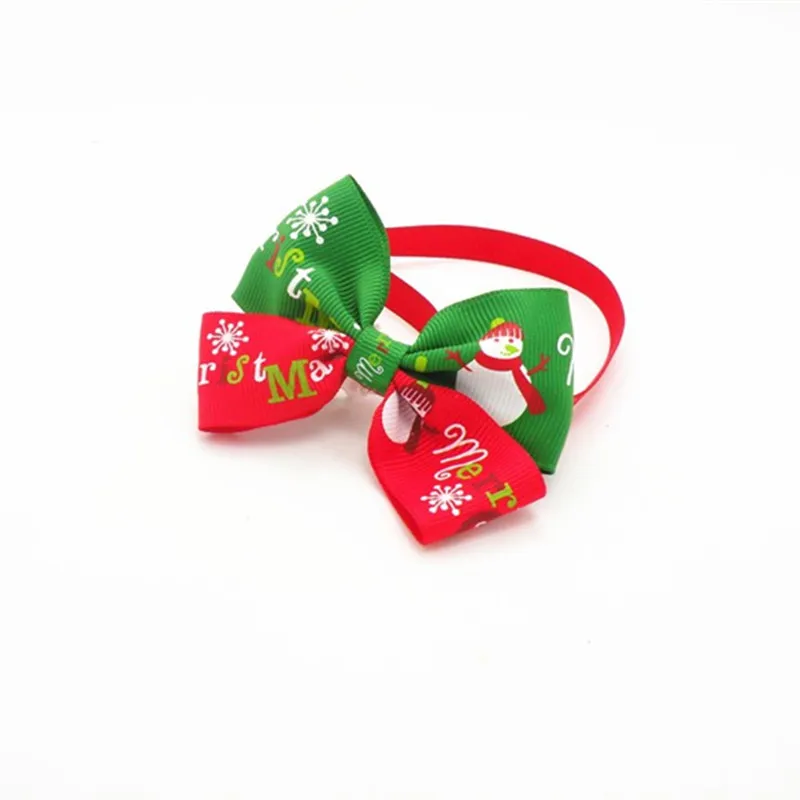 

50PC/Lot Cute Snowman Dog Ties Christmas Dog Bow Ties Neckties Holiday Dog Accessories