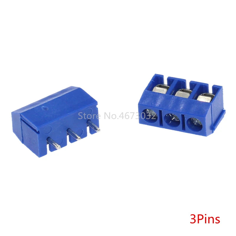 10pcs KF301-5.0-2P KF301-3P Pitch 5.0mm KF301-2P Straight Pin PCB 2 Pin 3 Pin 4Pin Screw Terminal Block Connector