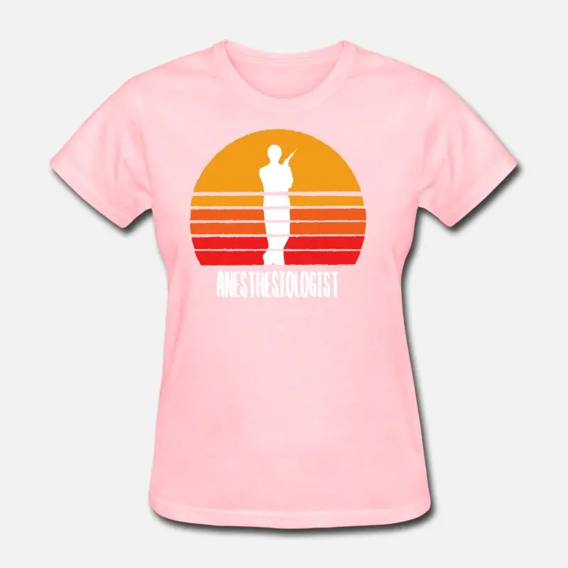 Women-Pink Дизайнерская мужская футболка с анестезиологом из хлопка, футболка унисекс с круглым вырезом, большой размер 3xl 4xl 5xl, уличная одежда в стиле хип-хоп - Цвет: Women-Pink