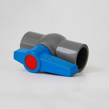

20mm 25mm 32mm 40mm 50mm ID Gray PVC Ball Valve Adapter Connector For Garden Irrigation Hydroponic System
