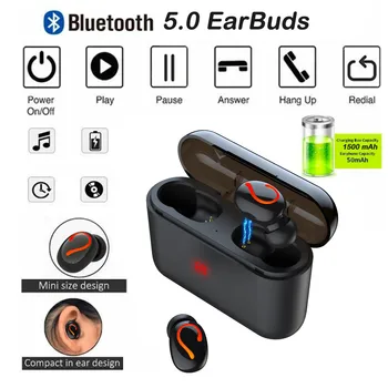 

CARPRIE Bluetooth Earphones HIFI 3D Stereo LED Wireless Earbuds Noise Cancelling Bluetooth Headphones with Mic 20jun 15