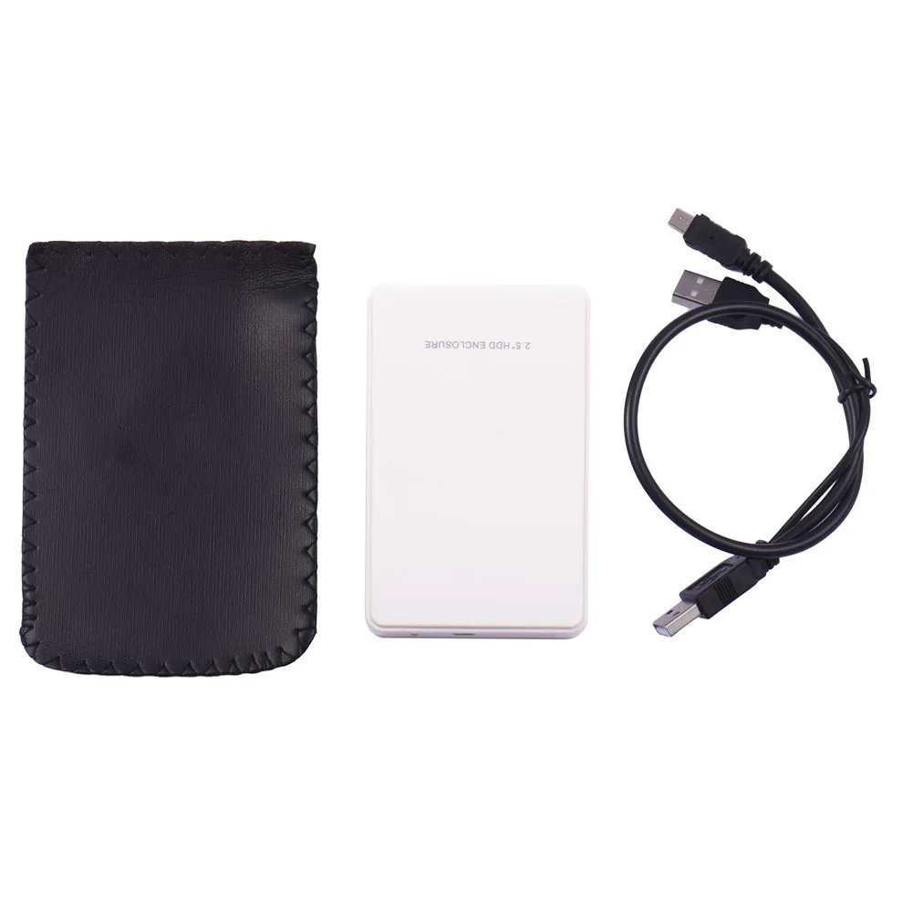 White ABS USB 2,0 HDD жесткий диск 2,5 дюймов SATA Чехол Поддержка 2 ТБ внешний корпус мобильный диск конфеты для ноутбуков Аксессуары - Цвет: White