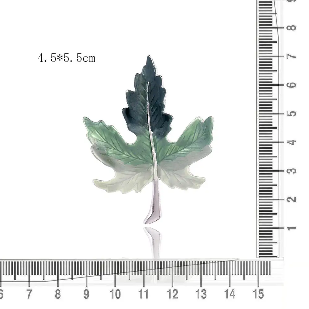 Эмалированные броши в форме листьев булавки для женщин модная винтажная