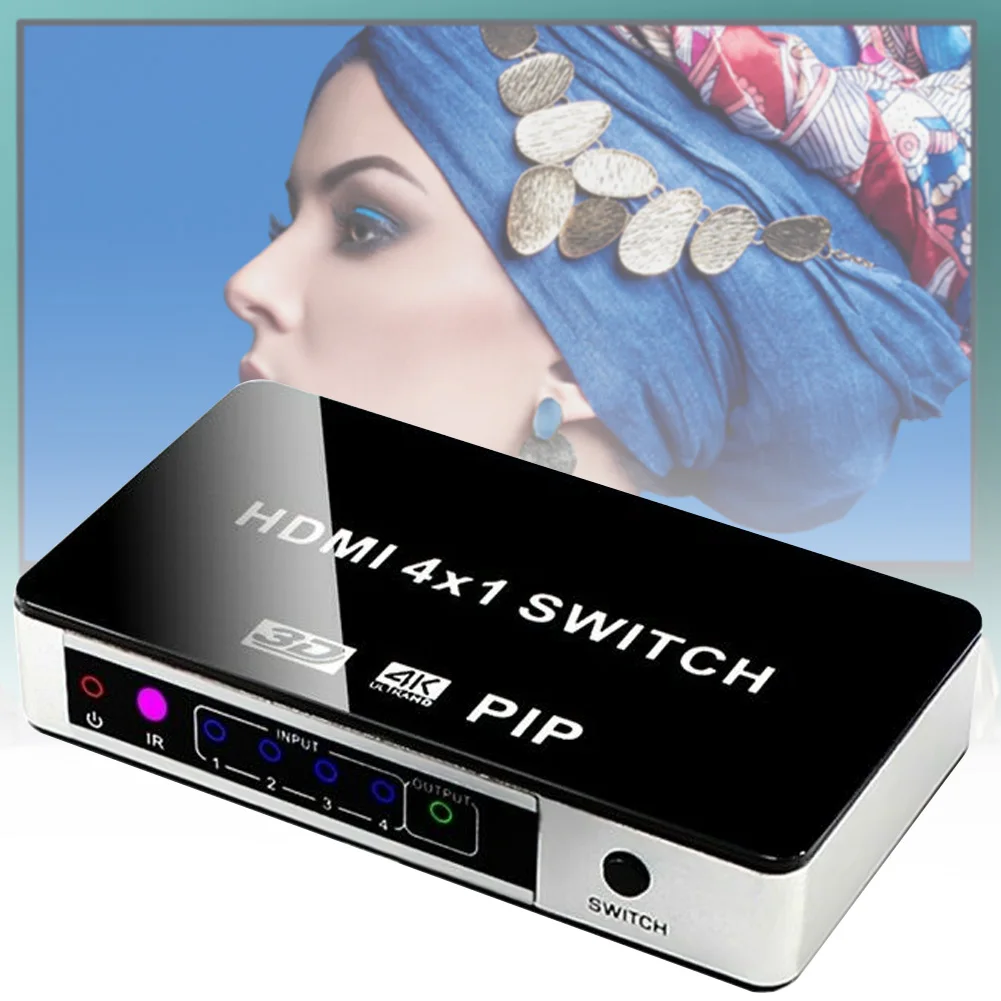 4K HDMI переключатель PIP 4x1 видеокоммутатор 4K x 2K 3D с пультом дистанционного управления для Apple tv PS4 HD tv LHB99