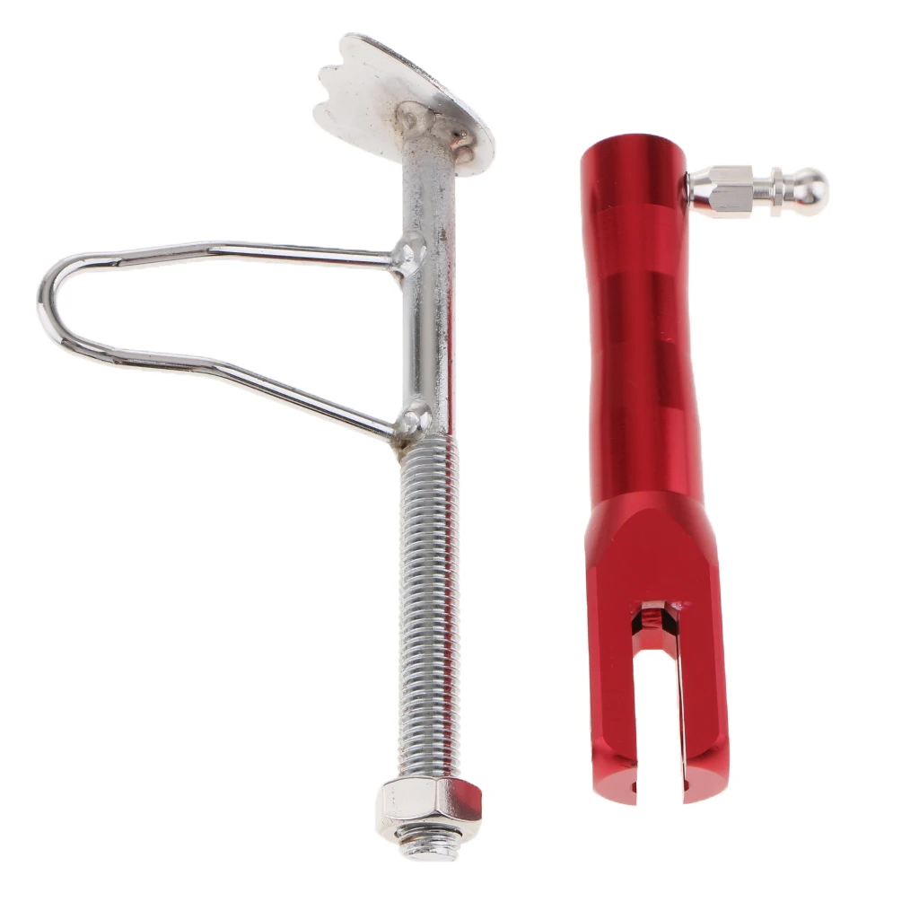 1 Piece Universal Aluminium Alloy Adjustable Motorcycle Scooter Kickstands Foot Sidestands Supporter 235-270mm 