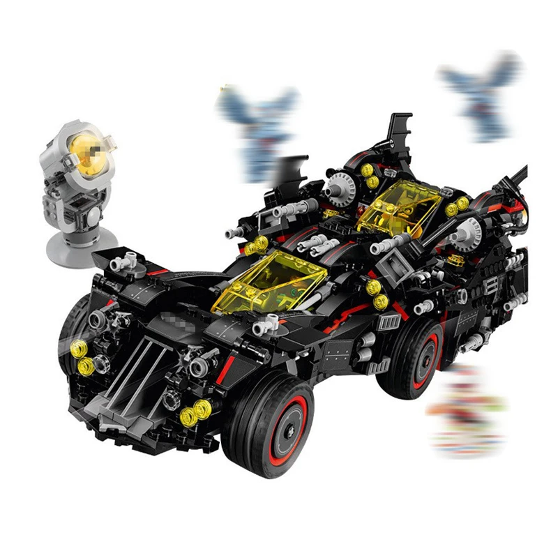 

70917 1456pcs super heroes ultimate batmobile batman light 8 figures building block 7132 Toys For Children