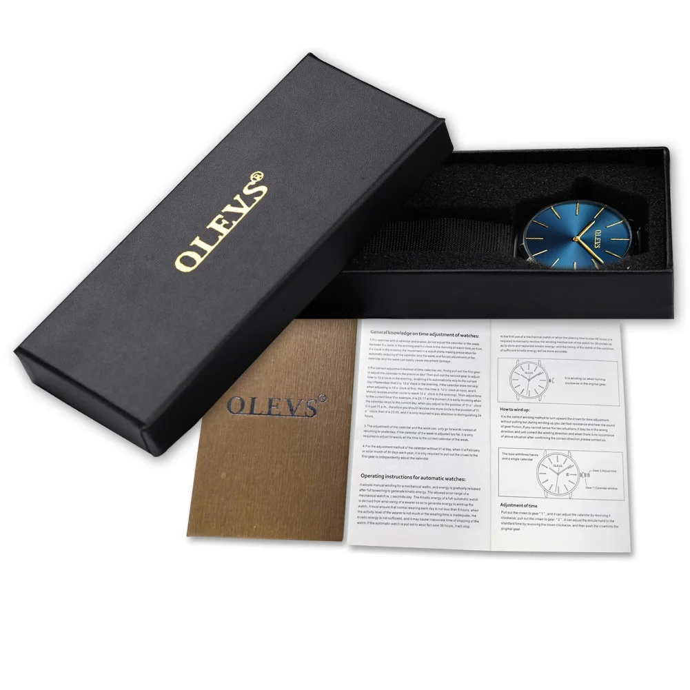 OLEVS черные коробки для часов