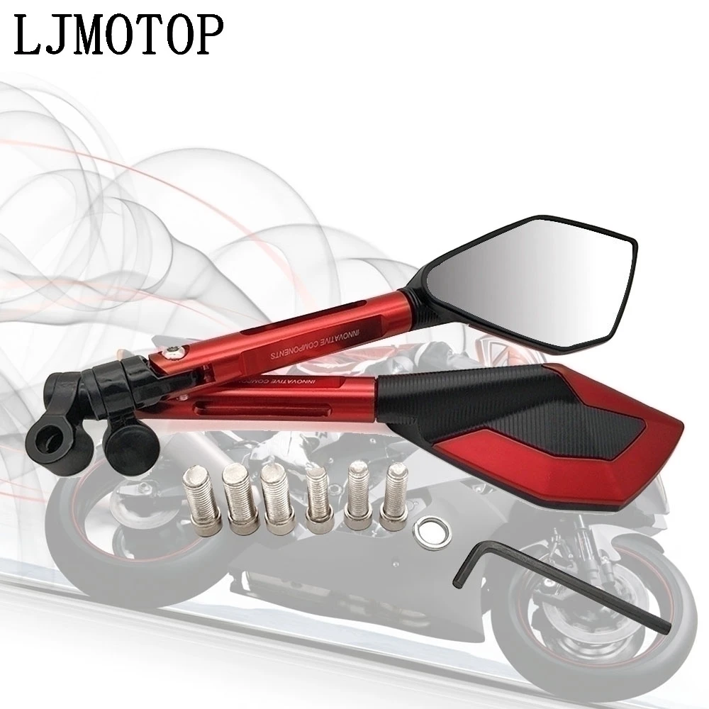 

Universal For Sports Motorcycle Mirrors Moto Side Rearview Mirrors CNC For Yamaha TTR600 XT250 TRICKER DT230 DT125