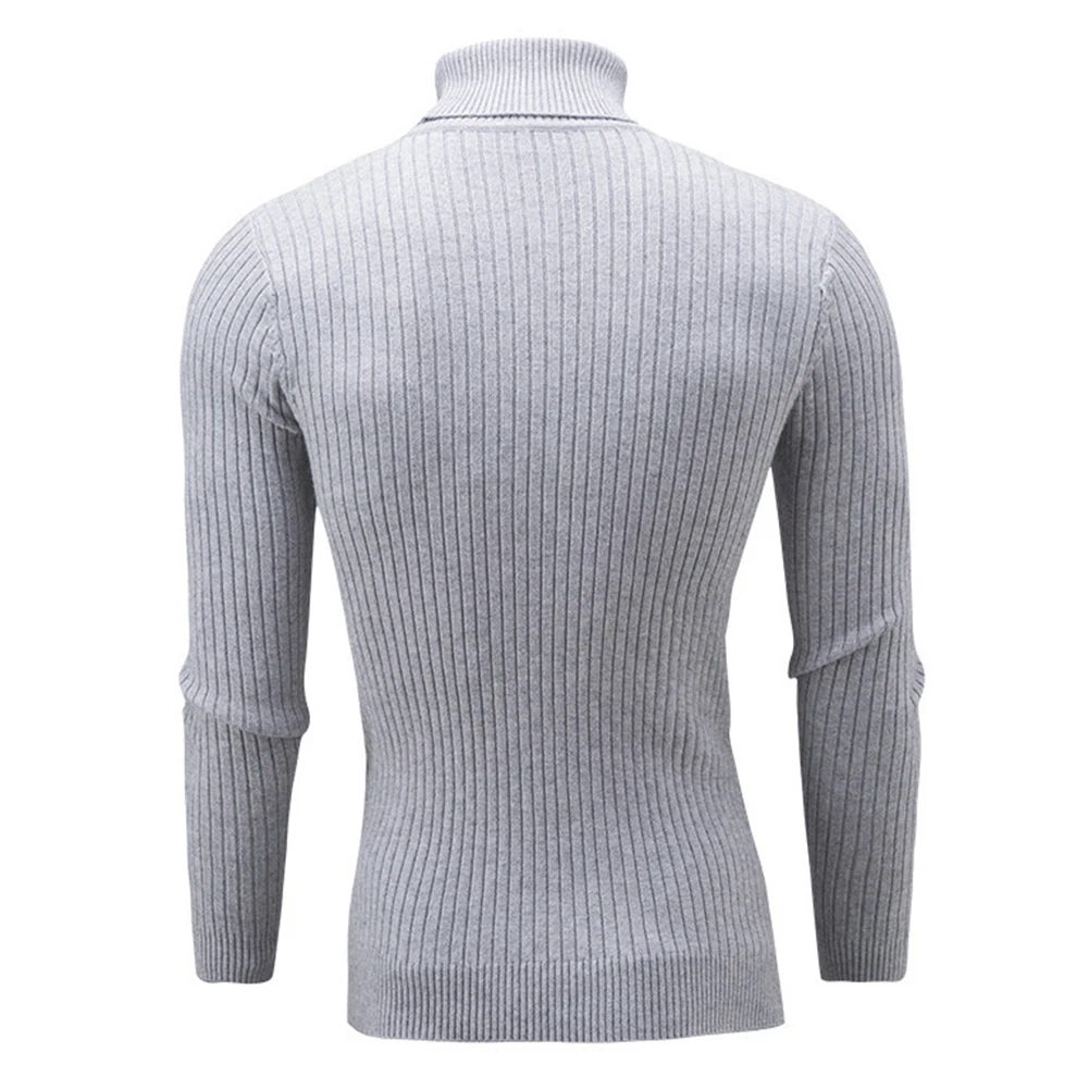 Turtleneck Men Sweater Casual Men Autumn Solid Color Turtle Neck Ribbed Twist Sweater Bottoming Shirt For Men's Clothings
