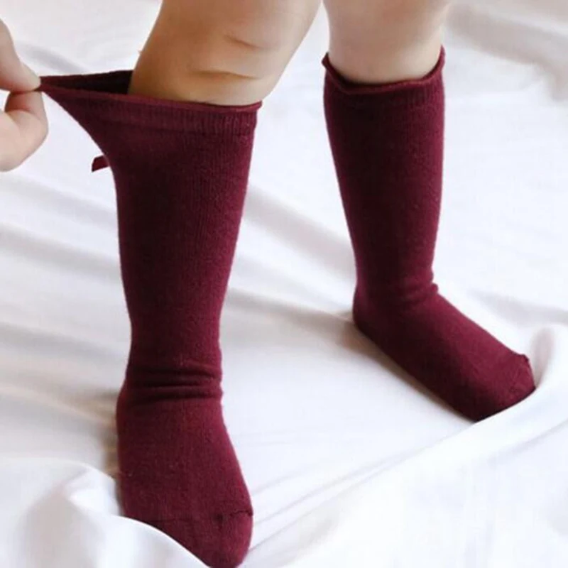 Baby Girl Bow Cute Sock Baby Socks Knee High Toddler Cotton Knee Tube Baby Girls Lace Children Socks Girl Gifts