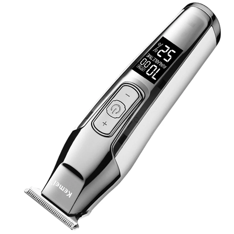 KEMEI KM-5027 Беспроводная Машинка для стрижки волос триммер для бороды электрическая машинка для стрижки волос с ЖК-дисплеем набор для ухода за волосами для семьи