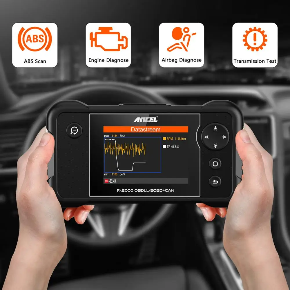 Ancel FX2000 OBD2 сканер автомобильный диагностический инструмент сканирование четыре