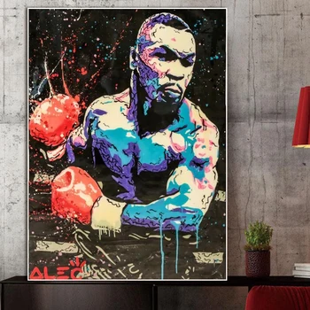 

Street Graffiti art Boxing champion tyson Poster Wall Art Pictures for Living Room Home Decor (No Frame)