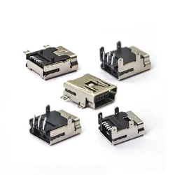 usb 10 Type Flat Edge SMT  DIP  Mini USB female 5Pin Connectors Port Jack Tail Sockect Plug Terminals For Samsung Huawei mobile