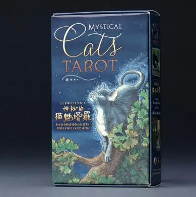 8 видов колода карт Таро карточки для настольных игр Игра животное/кошка/дракон настольная игра, Карты Таро для семьи/друзей - Цвет: Cat