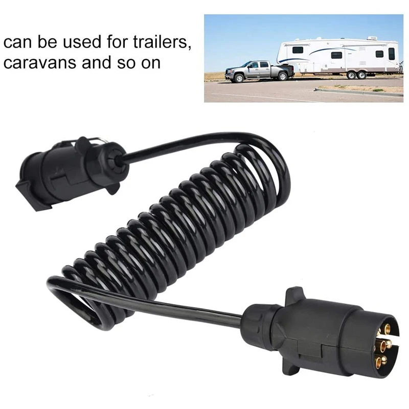 Cablagem do Reboque Pinos com Cabo da Mola Cabo de Extensão Conectores da Caravana Acessórios do Carro 7-tomada da Tomada do Reboque de 13 12 v 2 m 6 tomada do reboque de 13 pinos com