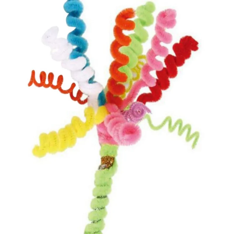 Красочные 100 шт Разноцветные смешанные плюшевые железные проволоки гибкие флокированные рукодельные палочки для чистки труб креативные Развивающие игрушки для детей DIY