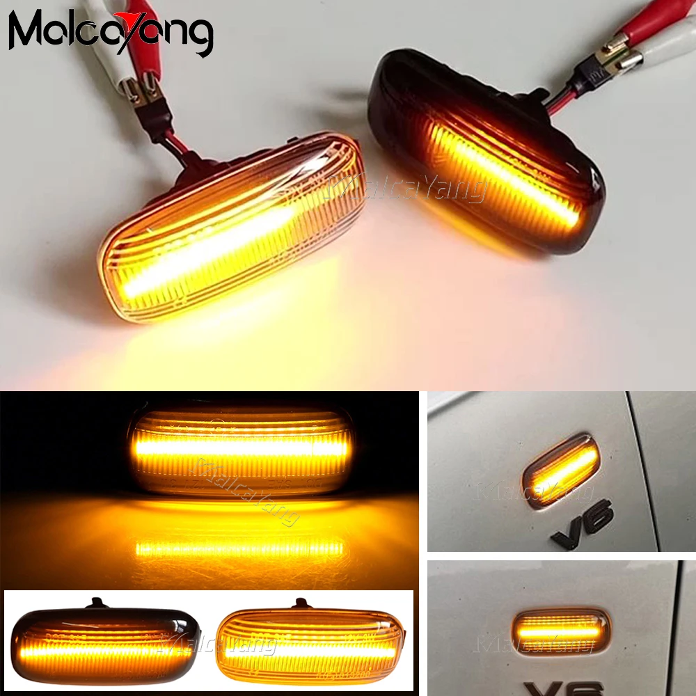 2x LED Turn Signal Lamp Sequential Amber Dynamic Motorcycle Indicator Lights