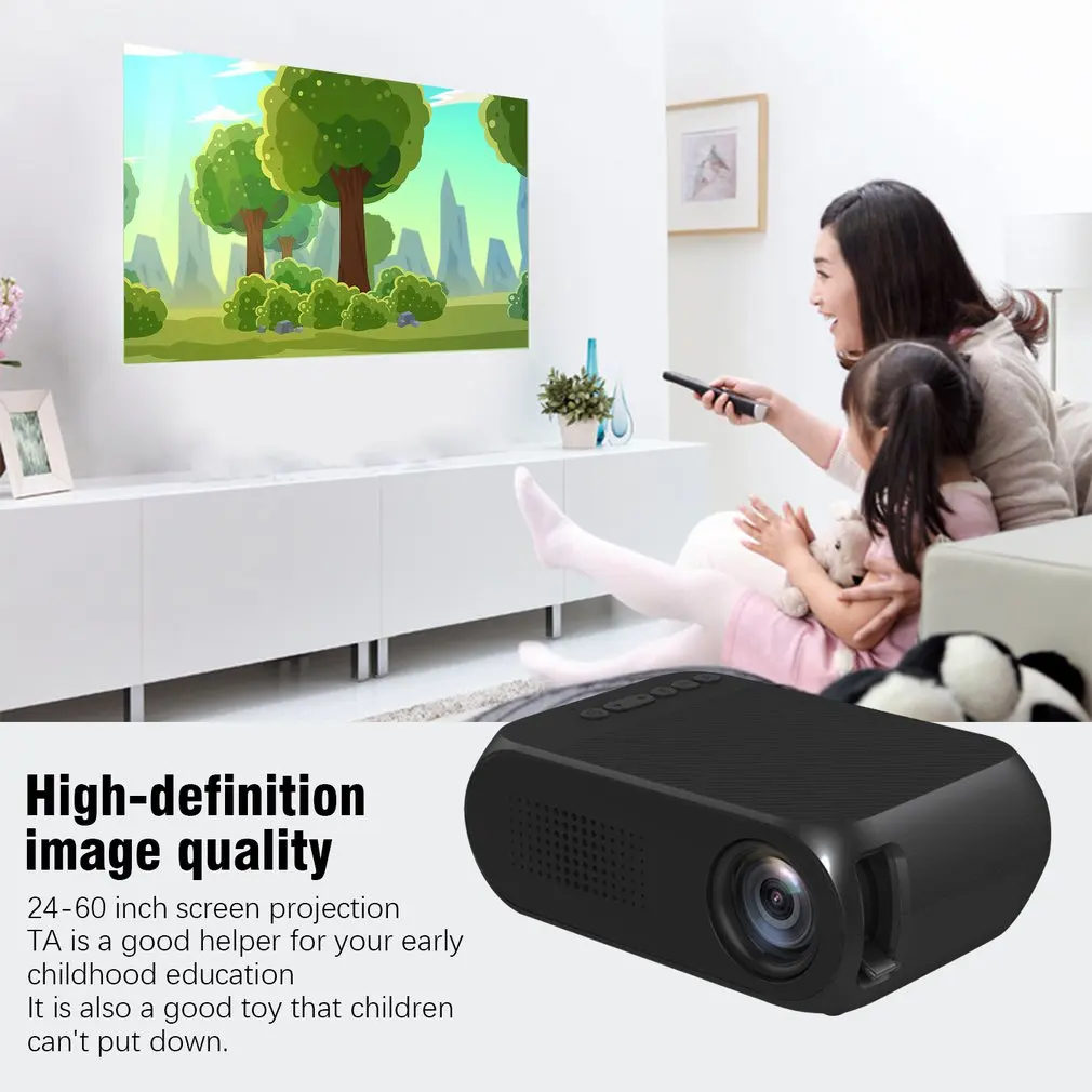 AU Plug black Мини Портативный Умный домашний кинотеатр проектор для мобильного телефона Usb 600 лм фокус проектор домашний кинотеатр медиаплеер проектор - Цвет: AU Plug black