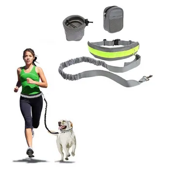 

Pet Dog Cat Running Jogging Padded Waist Belt Reflective Strip Elastic Leash Perfect Walking Training Dog Leash Set Hands Free