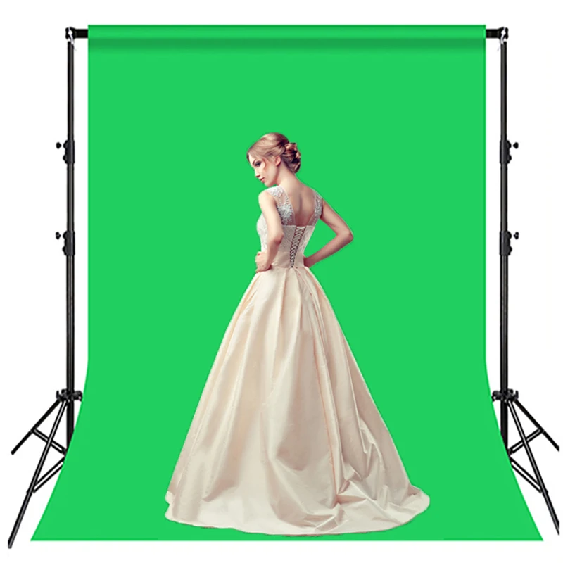 фотообои Зеленый экран фон хлопковый текстиль однотонный муслиновый синий серый