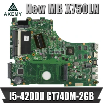 

X750LB mainboard For Asus X750 X750LB X750LN X750L K750LB laptop motherboard I5-4200U GT740M-2GB Test work 100% original