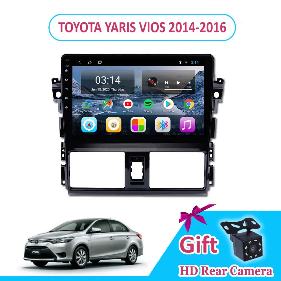 10 ''IPS Android 9 0 автомобильное радио TOYOTA YARIS VIOS 2014/2015/2016 Мультимедиа GPS навигация