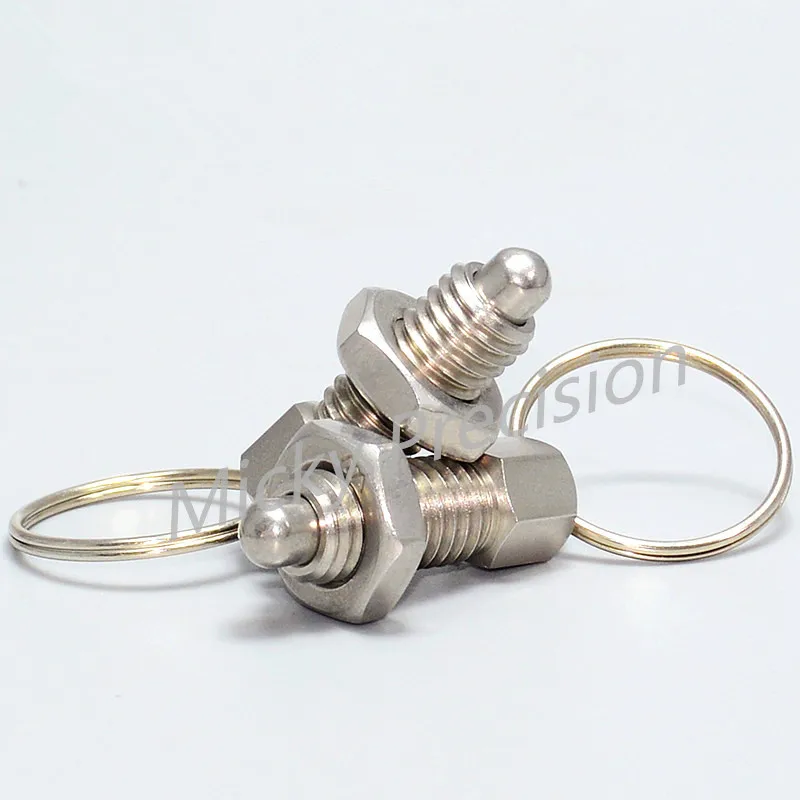 Pistoni Di Indicizzazione In Acciaio Inox - 5 Pezzi Con Anello Di Trazione M10 - Foto 2