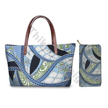 

Bags For Women 2020 Polynesian Tattoo Printing Handbags Ladies Fashion Totes&Purse Set Large Beachbags Sac Main Femme Bolsos