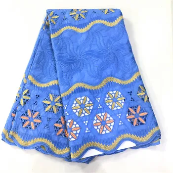

5 Y Swiss lace fabric 2020 Dubai heavy beaded embroidery African lace fabrics 100% cotton Swiss voile lace in Switzerland 4L0884