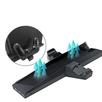 

Charging Station Cooler bracket For PS4 / PS4 Slim Vertical Stand with Cooling Fan Controller Charger For SONY Playstation 4