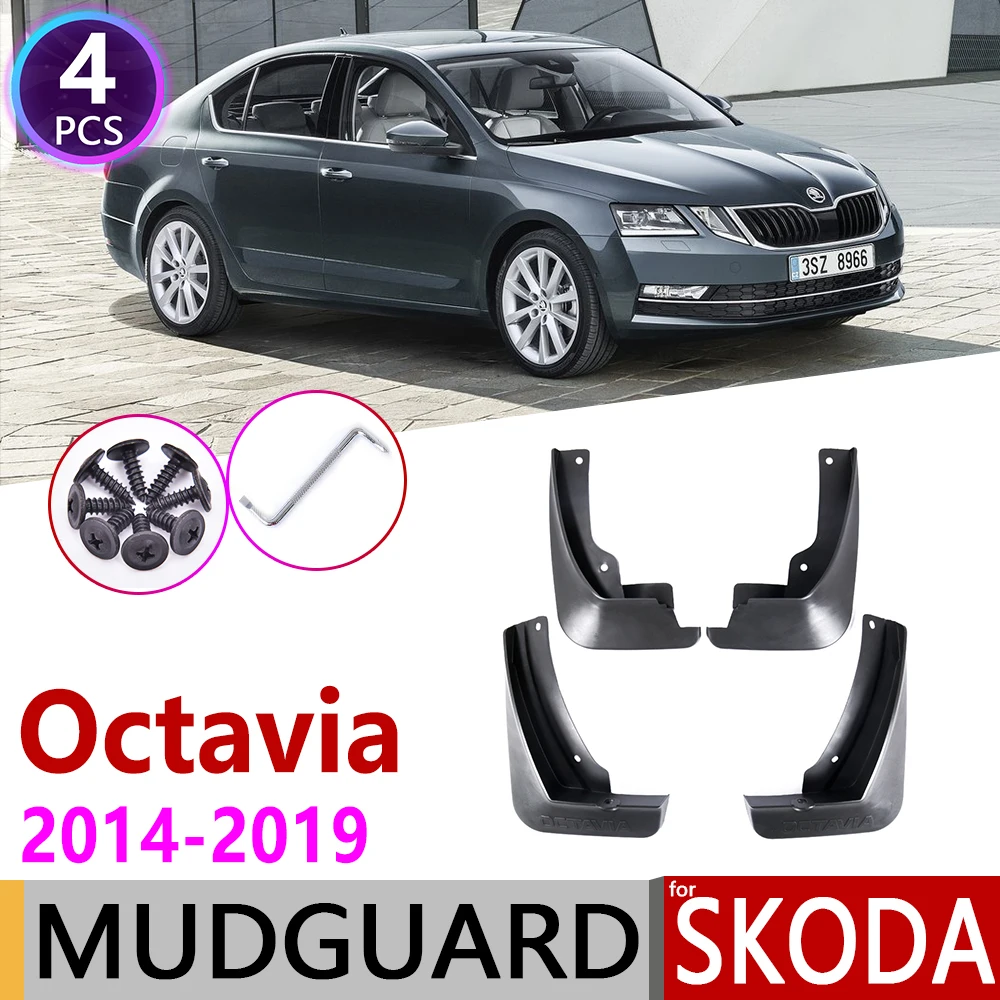 Брызговик для Skoda Octavia 3 Sedan MK3 A7 5E 2014 ~ 2019 брызговик аксессуары 2015 2016 2017|Наклейки на