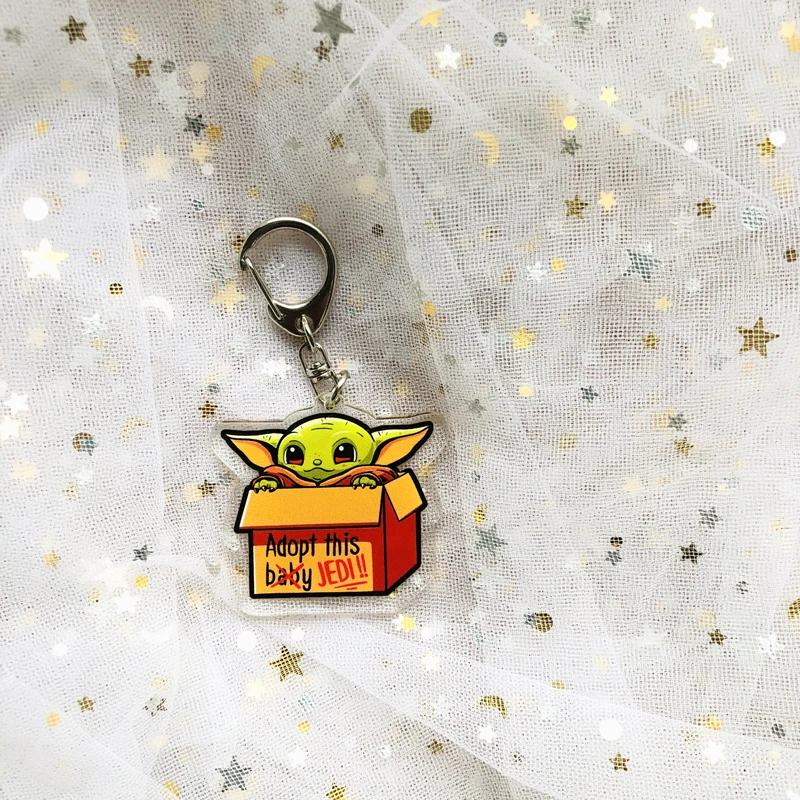 

Lovely yoda cartoon baby Keychain backpack Keychain accessories pendant toy new key ring