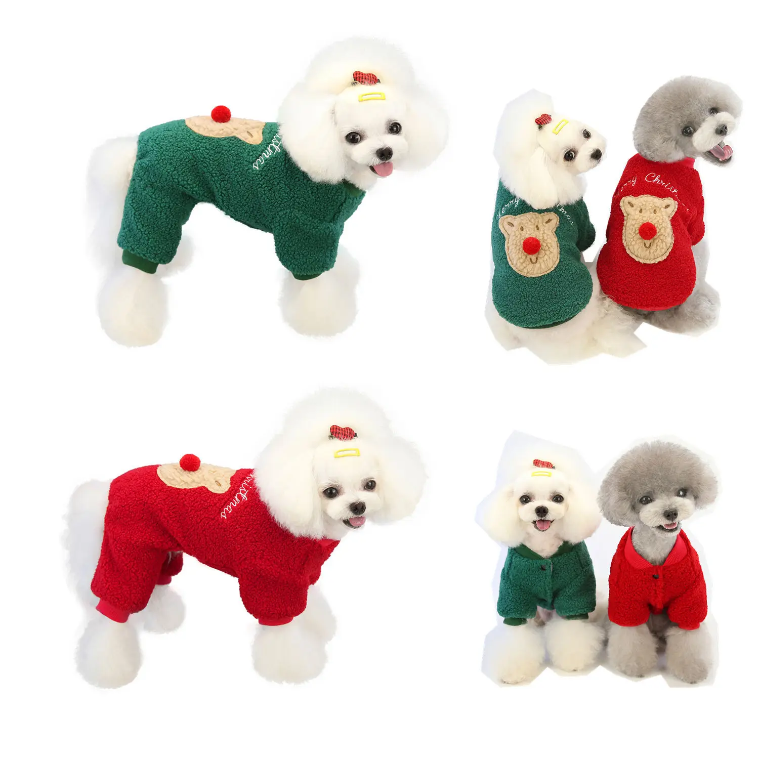 

New Christmas Pet Autumn And Winter Models, Warm And Thick Clothes Christmas Dog Clothes
