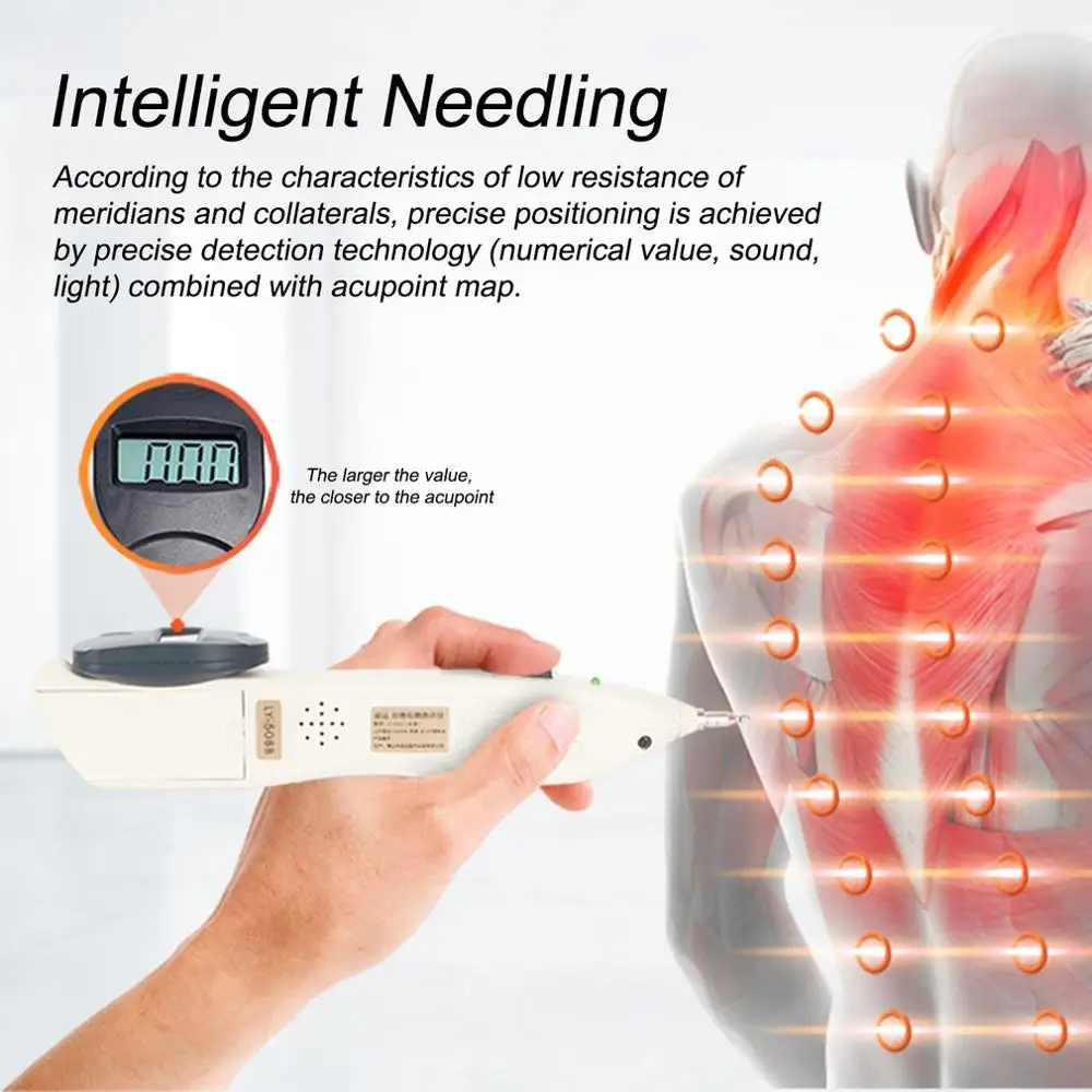 

LCD Electronic Acupuncture Massager Meridian Pen Health Care Monitor Electric Meridians Laser Acupuncture Magnet Therapy