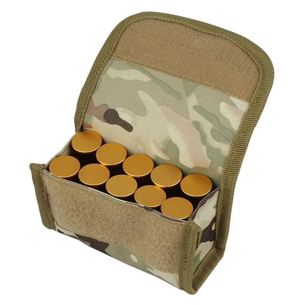 Тактический 10 патронов Shotshell перезаряжаемый держатель Molle мешочек для 12 калибра/20G журнал заряд, Круглый картридж держатель тактический Чехол