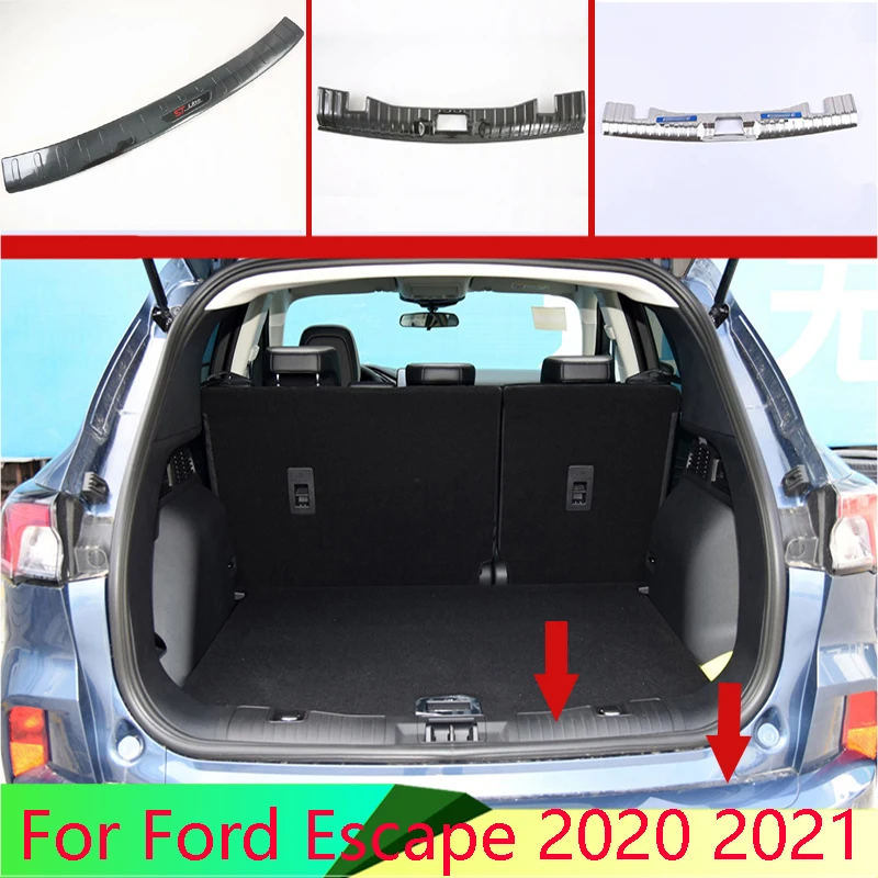 

Автомобильные аксессуары для Ford Escape Kuga 2020 2021, задняя панель из нержавеющей стали, Накладка на порог двери, украшение для формования