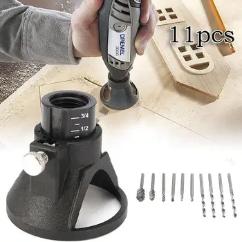 

Multi HSS Router Bits Rotary Tool Mini Cutting Guide HSS Router Drill Bits Set Attachment Kit