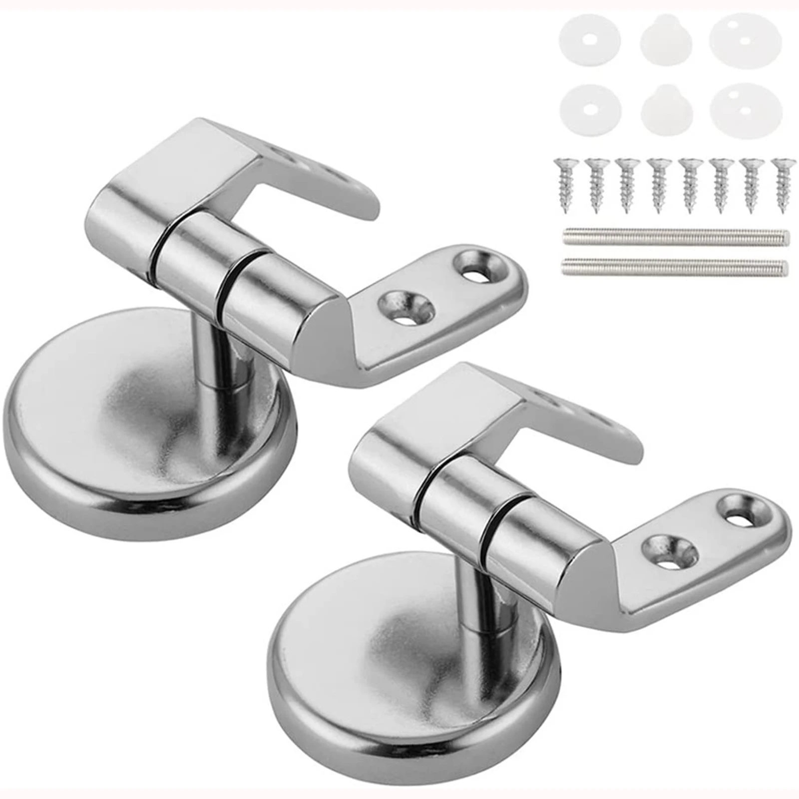 

Toilet Hinge Bracket Toilet Lid Hinge Universal Screw Solid Hinge Replacement 1 Pair Hotel Home Tool Accessories